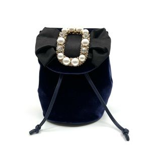 Roger Vivier Blue Velvet Backpack